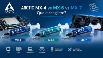 ARCTIC MX-4 vs MX-6 vs MX-7 pasta termica per CPU e GPU